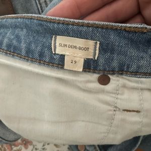 Madewell slim demi boot in denis wash